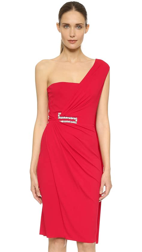 red one-shoulder dress by atelier versace price